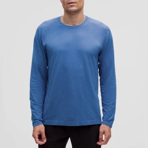 LULULEMON Metal Vent Tech Long-Sleeve Shirt XXL in Pipe Dream Blue/Pitch Blue - Picture 2 of 11